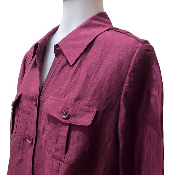 CLASSIQUES ENTIER Linen Blend Button Top/Blouse - Picture 2 of 8